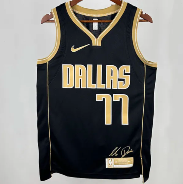 2025 Mavericks Dončić #77 Black Honor Edition  1:1 Quality NBA Jersey