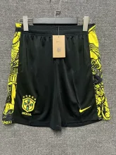 24/25 Brazil Special  Edition Black Yellow 1:1 Quality Shorts