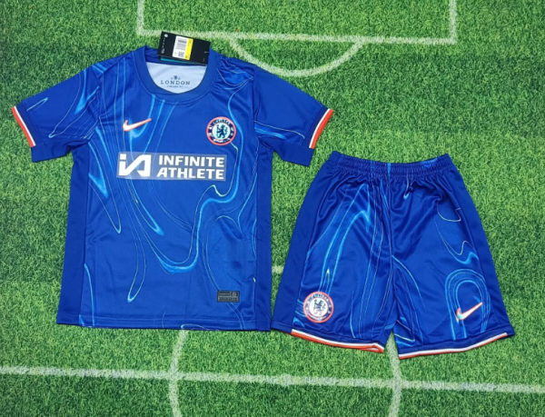 24/25 Chelsea Home Kids Kits 1:1 Quality Soccer Jersey