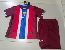 24/25 Norway Home Kids Soccer Jersey