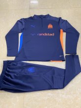24/25  Marseille Training Suit Blue 1:1 Quality Training Jersey