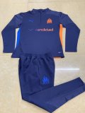 24/25  Marseille Training Suit Blue 1:1 Quality Training Jersey