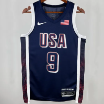 2025 Team USA HALIBURTON #9 Sapphire Blue 1:1 Quality  NBA Jerseys
