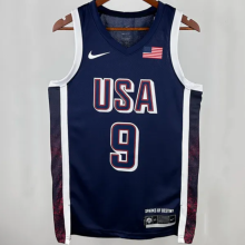 2025 Team USA HALIBURTON #9 Sapphire Blue 1:1 Quality  NBA Jerseys