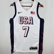 2025 Team USA DURANT #7 White 1:1 Quality  NBA Jerseys