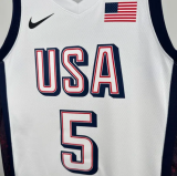 2025 Team USA EDWARDS #5 White 1:1 Quality  NBA Jerseys