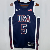 2025 Team USA EDWARDS #5 Sapphire Blue 1:1 Quality  NBA Jerseys