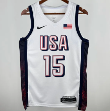 2025 Team USA BOOKER #15 White  1:1 Quality  NBA Jerseys