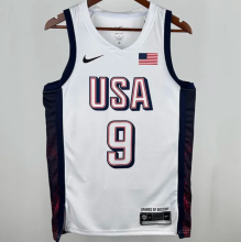 2025 Team USA HALIBURTON #9 White 1:1 Quality  NBA Jerseys