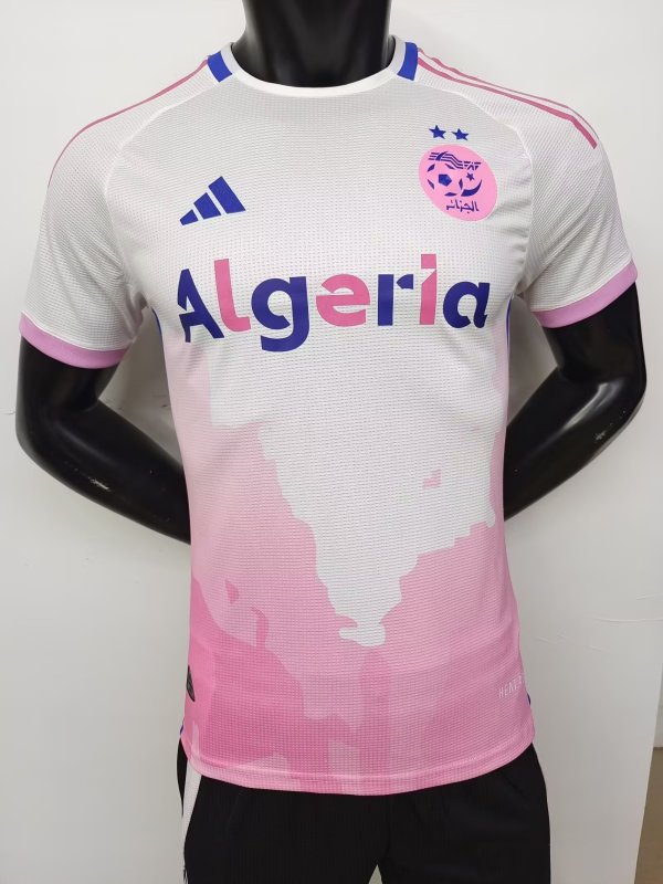 24/25 Algeria Pink White Player 1:1 Quality Soccer Jersey