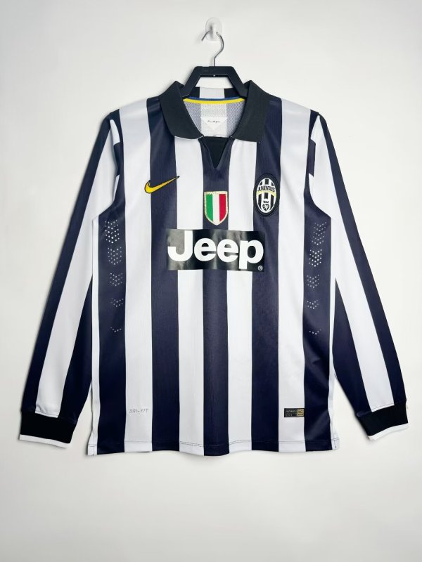 2014/2015 Juventus Home Long Sleeve Retro 1:1 Quality Soccer Jersey