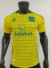 24/25 Celtic Away Yellow Player 1:1 Quality Soccer Jersey