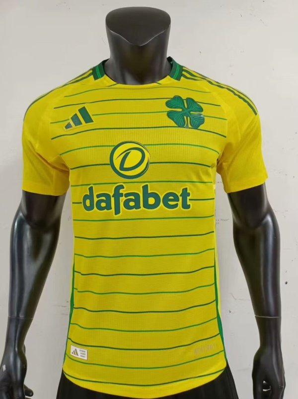 24/25 Celtic Away Yellow Player 1:1 Quality Soccer Jersey