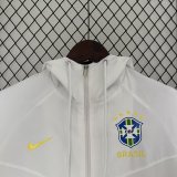 24/25 Brazil White  Windbreaker