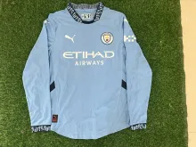 24/25 Manchester City Home Long Sleeve Player  1:1 Quality Soccer Jersey