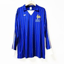 1980/1982 France Home Long Sleeve Retro 1:1  Quality Soccer Jersey