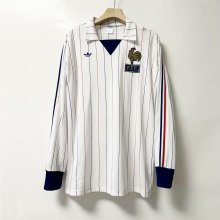 1980/1982 France Away Long Sleeve  Retro 1:1  Quality Soccer Jersey