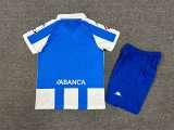 24/25 Deportivo Home Kids Kits 1:1  Soccer Jersey