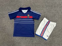 1982/1984 France Home Kids Kits Retro  1:1 Quality Soccer Jersey