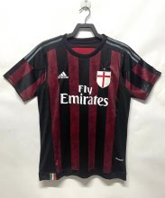 2015/2016 AC Milan Home  Fans 1:1 Retro Soccer Jersey