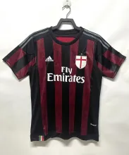 2015/2016 AC Milan Home  Fans 1:1 Retro Soccer Jersey