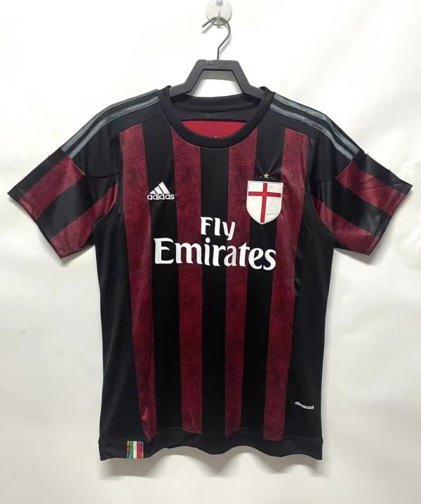 2015/2016 AC Milan Home  Fans 1:1 Retro Soccer Jersey
