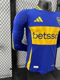 24/25  Boca Home Long Sleeve Player 1:1 Quality Soccer Jersey
