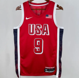 2024 Team USA HALIBURTON #9 Red 1:1 Quality NBA Jerseys
