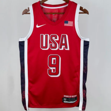 2024 Team USA HALIBURTON #9 Red 1:1 Quality NBA Jerseys
