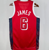2024 Team USA JAMES #6 Red 1:1 Quality NBA Jerseys