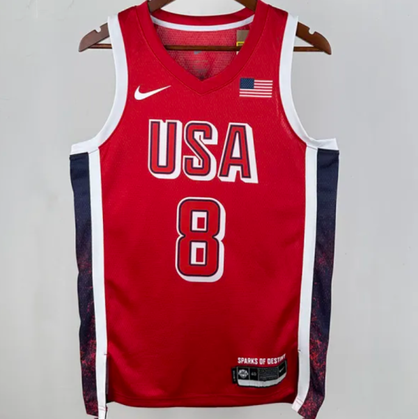 2024 Team USA LEONARD #8 Red 1:1 Quality NBA Jerseys