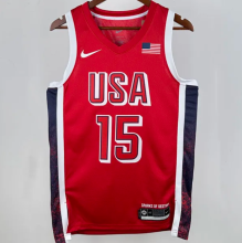 2024 Team USA BOOKER #15 Red 1:1 Quality  NBA Jerseys