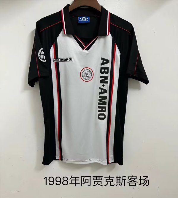 1998 Ajax Away Fans Retro 1:1 Quality  Soccer Jersey
