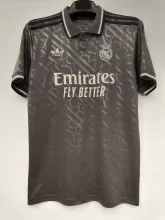 24/25 Real Madrid Third  Black   Fans 1:1  Quality Soccer Jersey