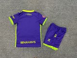 24/25  Malaga  Away Kids Kits 1:1 Quality  Soccer Jersey