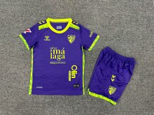 24/25  Malaga  Away Kids Kits 1:1 Quality  Soccer Jersey