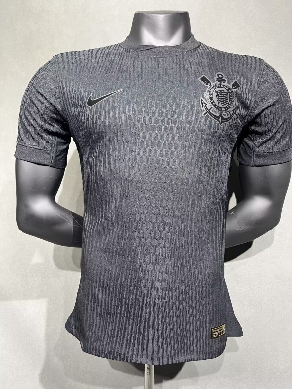 24/25 Corinthians Away Black  Player 1:1 Quality  Soccer Jersey