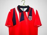 1992  England  Away  Red  1:1 Quality Retro Soccer Jersey