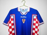 1998 Croatia Away Blue 1:1 Quality Retro Soccer Jersey