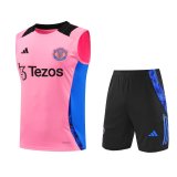 24/25 Manchester United Pink 1:1 Quality Training  Vest（A-Set）
