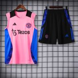 24/25 Manchester United Pink 1:1 Quality Training  Vest（A-Set）