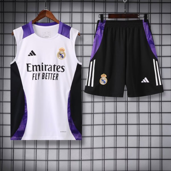 24/25  Real Madrid  White 1:1 Quality Training Vest（A-Set）