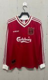 1995/1996 Liverpool Home Long sleeve Retro 1:1 Quality Soccer Jersey