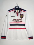 1998/1999 Manchester United Away Long sleeve 1:1 Quality Retro Soccer Jersey