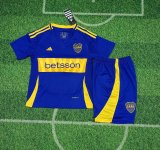 24/25 Boca  Home Kids 1:1 Quality Soccer Jersey