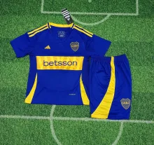 24/25 Boca  Home Kids 1:1 Quality Soccer Jersey