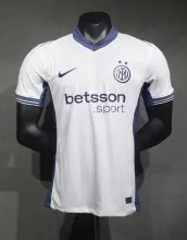24/25  Inter Milan  Away White Player 1:1 Quality Soccer Jersey