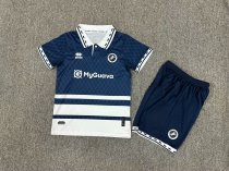 24/25 Millwall Home  Kids Kits 1:1 Quality Soccer Jersey