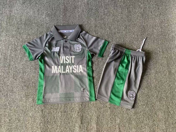 24/25 Cardiff City Away  Kids Kits 1:1 Quality Soccer Jersey