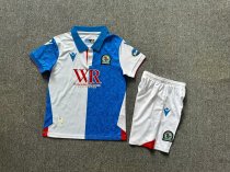 24/25 Blackburn Home Kids Kits 1:1 Soccer Jersey